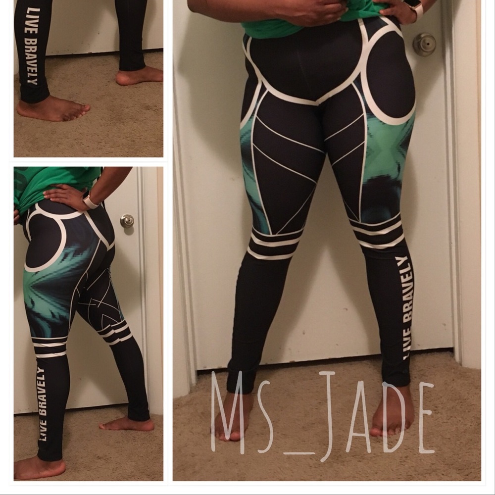🛎 Personalize Sporty Geometric Marble Leggings - Picture 5 of 5